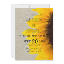 Convite para Casamento Russo de Girassol Bonito