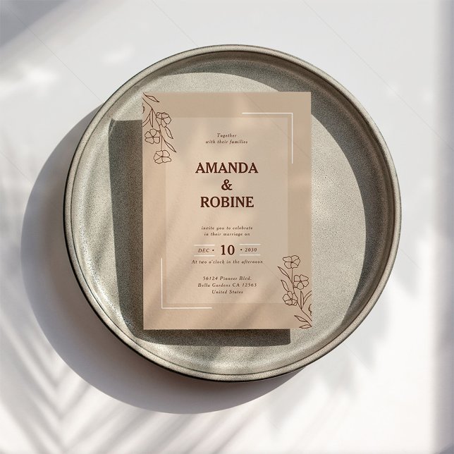 Convite para Casamento Russo Minimalista (Criador carregado)