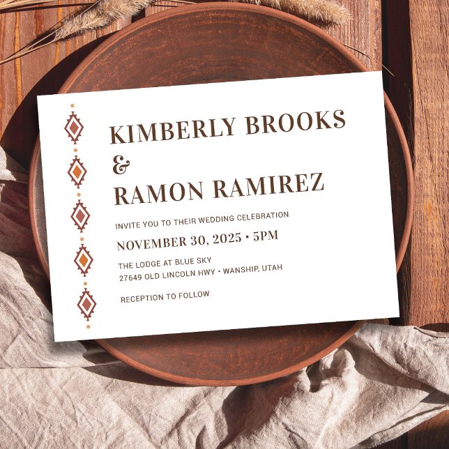 Convite para Casamento Russo Ocidental (Rustic Western Wedding Invitation )