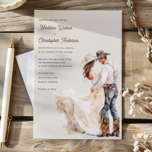Convite para Casamento Russo Ranch Ocidental