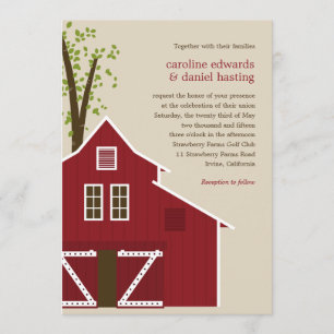 Convite para Casamento Rustic Barn