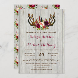 Convite para Casamento Rustic Boho com veados