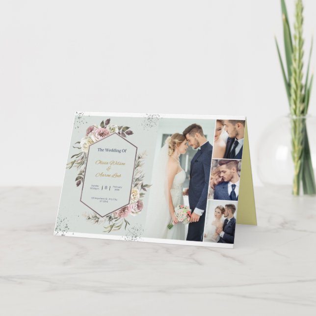 Convite para Casamento Rustic Boho com Watercolor (Frente)