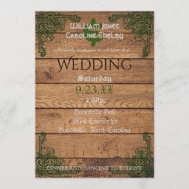 Convite Para Casamento Rustic Celtic Claddagh