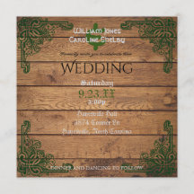 Convite Para Casamento Rustic Celtic Claddagh