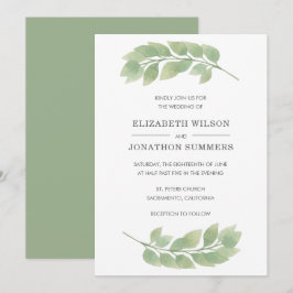 Convite para Casamento Rustic Watercolor