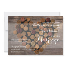 Convite para Casamento Rustic Wine Cork