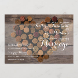 Convite para Casamento Rustic Wine Cork