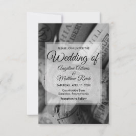 Convite para Casamento Rustic Wine Cork