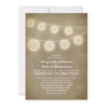 convite para casamento rústico para lanternas de v