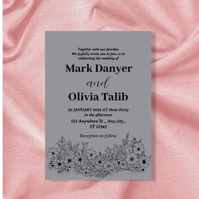 Convite para casamento simples (Criador carregado)