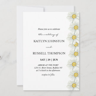 Convite para Casamento Simples da Daisy