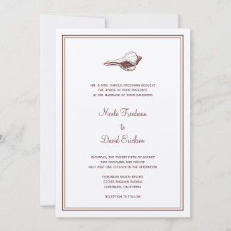 Convite para casamento simples da elegância de Bro