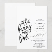 Convite para Casamento Simples de Script Minimalis
