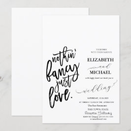 Convite para Casamento Simples de Script Minimalis