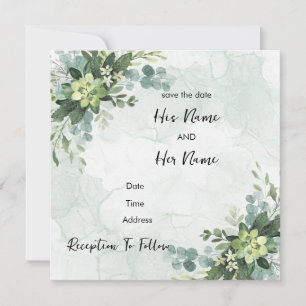 Convite para casamento simples e bonito