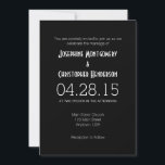 Convite para casamento simples e branco preto<br><div class="desc">material personalizado</div>