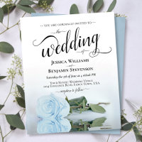 Convite para casamento simples Rosa azul-poeirento