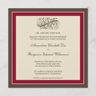 Convite para Casamento Simplesmente Elegante (amor