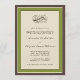 Convite para Casamento Simplesmente Elegante (azei