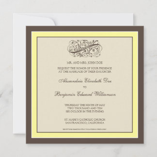 Convite para Casamento Simplesmente Elegante (caná