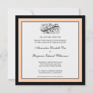 Convite para Casamento Simplesmente Elegante (pret