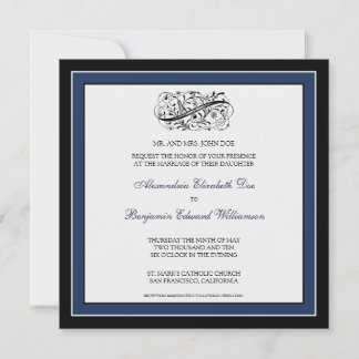 Convite para Casamento Simplesmente Elegante (pret
