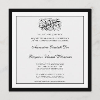 Convite para Casamento Simplesmente Elegante (pret