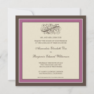 Convite para Casamento Simplesmente Elegante (viol