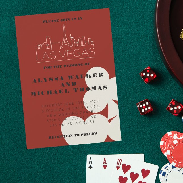 Convite para Casamento Skyline em Las Vegas (Criador carregado)