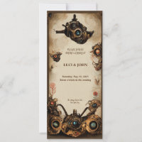 Convite para Casamento Steampunk
