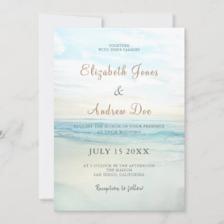 Convite para Casamento Sunrise na Praia