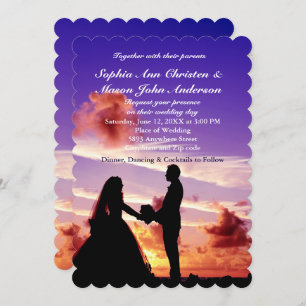 Convite para Casamento Sunset da Silhouette Bride