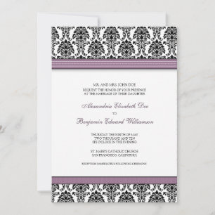 Convite para Casamento tema damasco clássico (fit