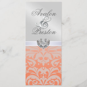 Convite para Casamento tema damasco de Diamante de