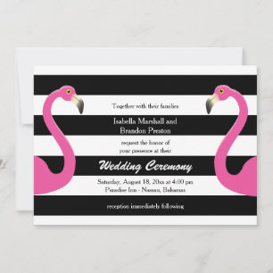 Convite para Casamento Trendy Flamingo
