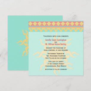 Convite para Casamento Tribal Sun Southwestern