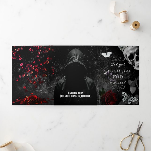 Convite para Casamento Triplo 5x7 Adeline Za (Fora)