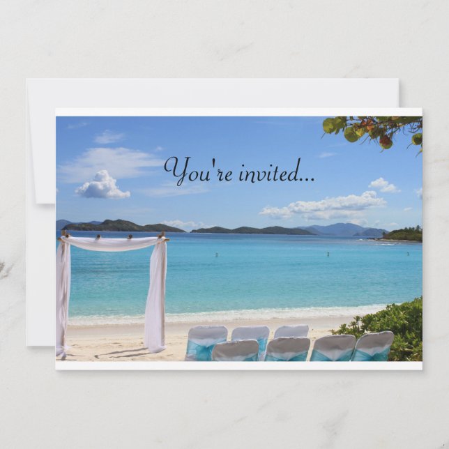 Convite para casamento tropical (Frente)