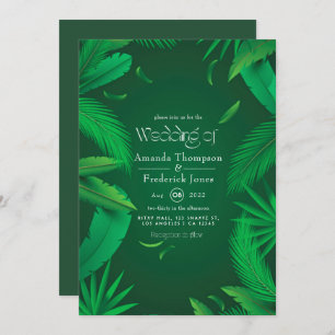 Convite para Casamento Tropical