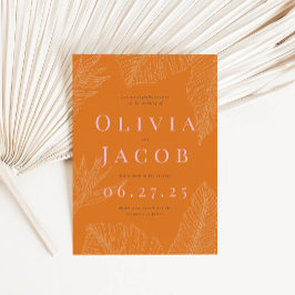 Convite para Casamento Tropical Moderno