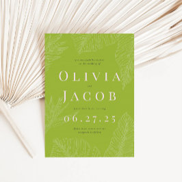 Convite para Casamento Tropical Moderno