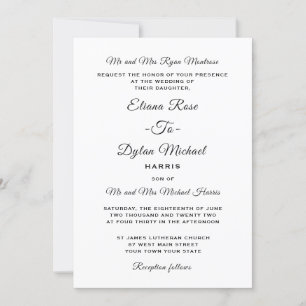 Convite para Casamento Universal Tradicional Forma