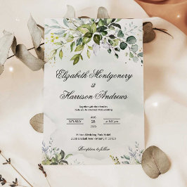 Convite para Casamento Verde, Casamento Eucalyptus