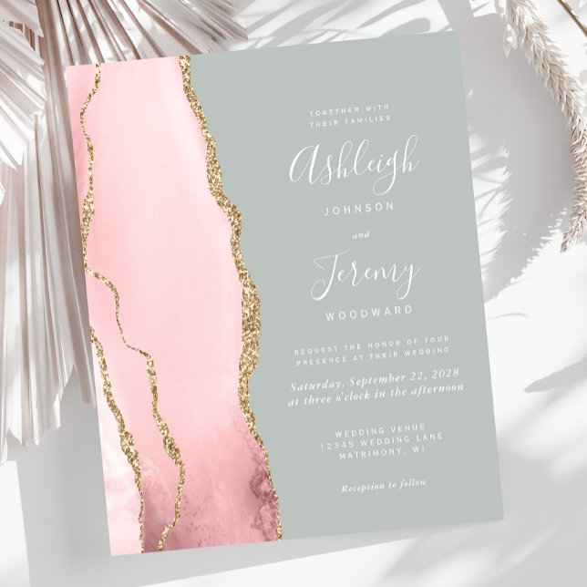 Convite para Casamento Verde da Agata de Orçamento (Criador carregado)