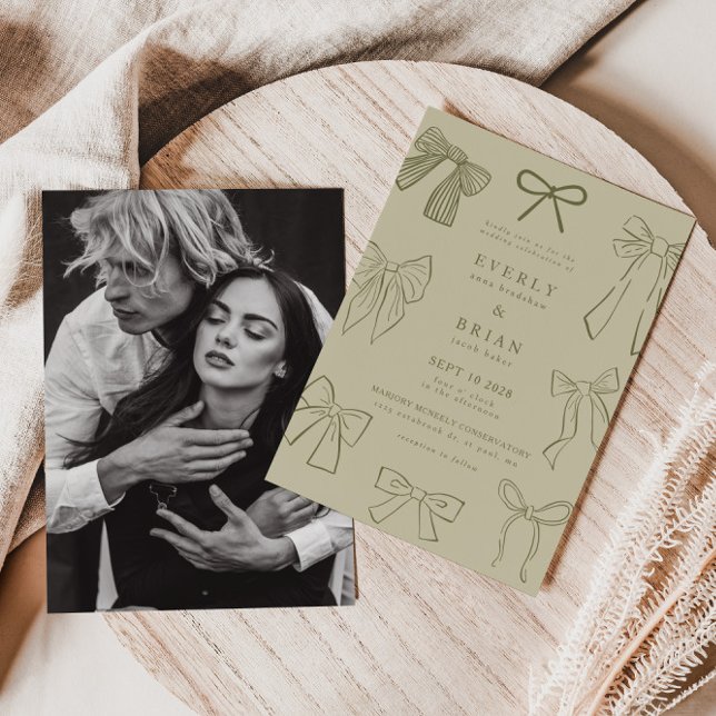 Convite para Casamento Verde de Arcos Coquette (Criador carregado)