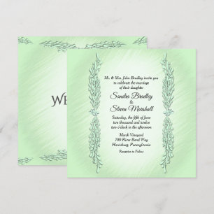 Convite para Casamento Verde de Casa