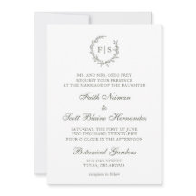 Convite para Casamento Verde de Sage Tradicional