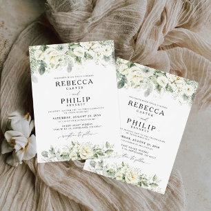 Convite para Casamento Verde Dusty Sage