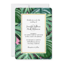 Convite para Casamento Verde e Lush
